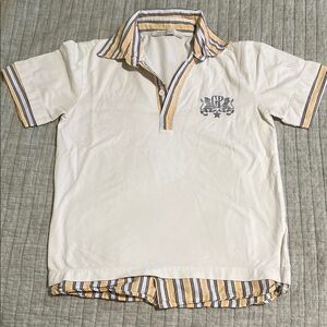 🔥🔥European Striped Polo Shirt with Crest